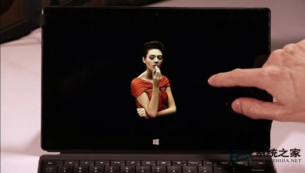 Surface平板上演示HoloLens眼睛中的全息物体