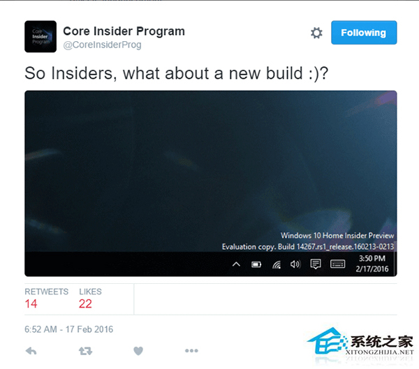 Win10 Redstone预览版14267可能很快开始推送