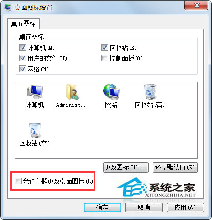 Win7更改主题后桌面图标就会变如何解决?