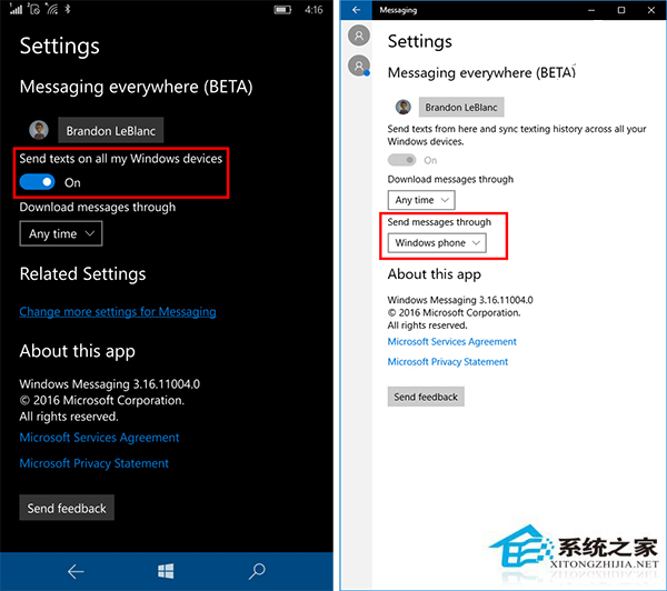 电脑收发短信！Win10移动版年度更新预览版14327更新内容介绍