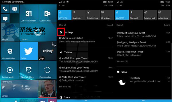 Win10移动版一周年更新改观：全新操作中心UI和截图声音