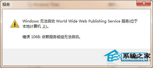Win7系统依赖服务或组无法启动如何解决?