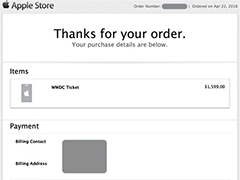 苹果WWDC2016摇号售票已结束 门票售价过万
