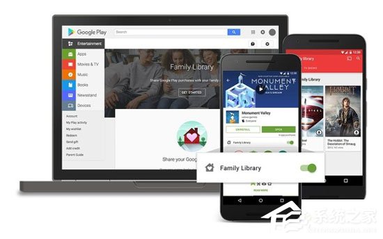 家庭装!Google Play新增家人共享功能