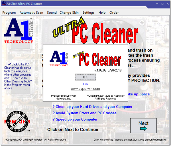 A1Click Ultra PC Cleaner(系统清洁工具) V1.03.06