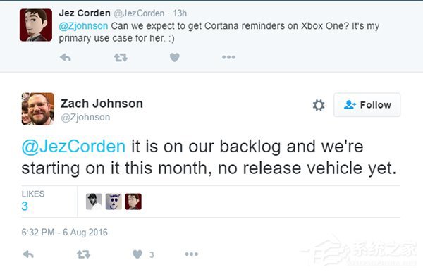 Xbox One增加小娜助手：提醒功能仍在开发中