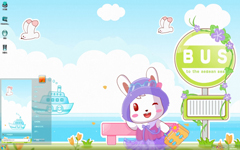 兔小贝等公交可爱动漫Win7主题