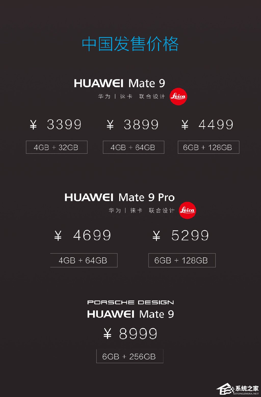 最贵国产旗舰诞生，一图看懂华为Mate 9系列新品