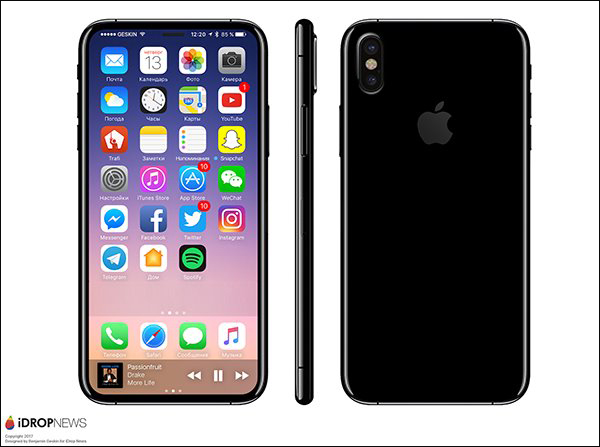 全面屏or玻璃下指纹识别？苹果iPhone8竟有多款原型机