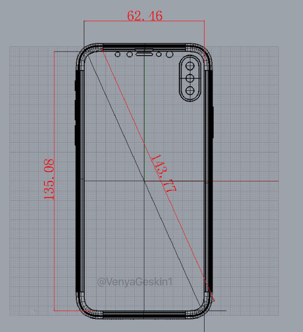 iPhone8精确屏幕尺寸曝光：圆角对角线5.66英寸