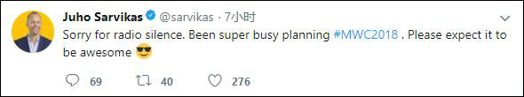 诺基亚9来了？HMD高管自曝将参展MWC 2018