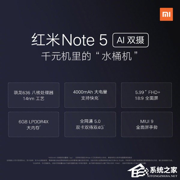 顶配1699元！小米正式发布红米Note 5手机