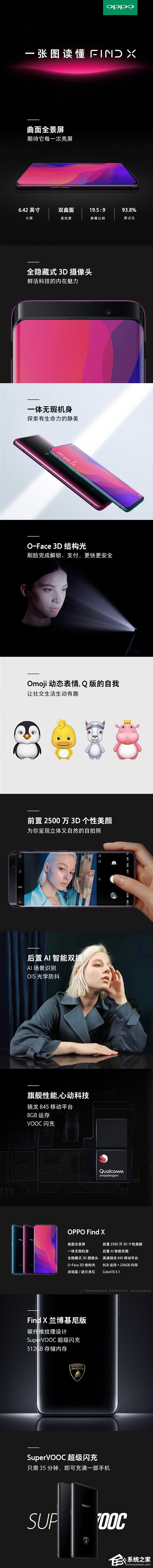 一图看懂国行版OPPO Find X手机