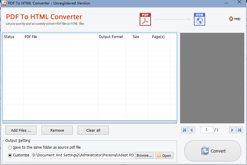 Adept PDF to Html Converter