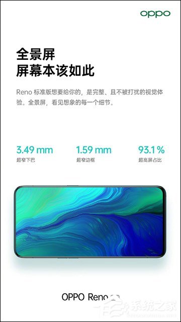 屏占比93.1%！OPPO秀出Reno标准版部分屏幕参数