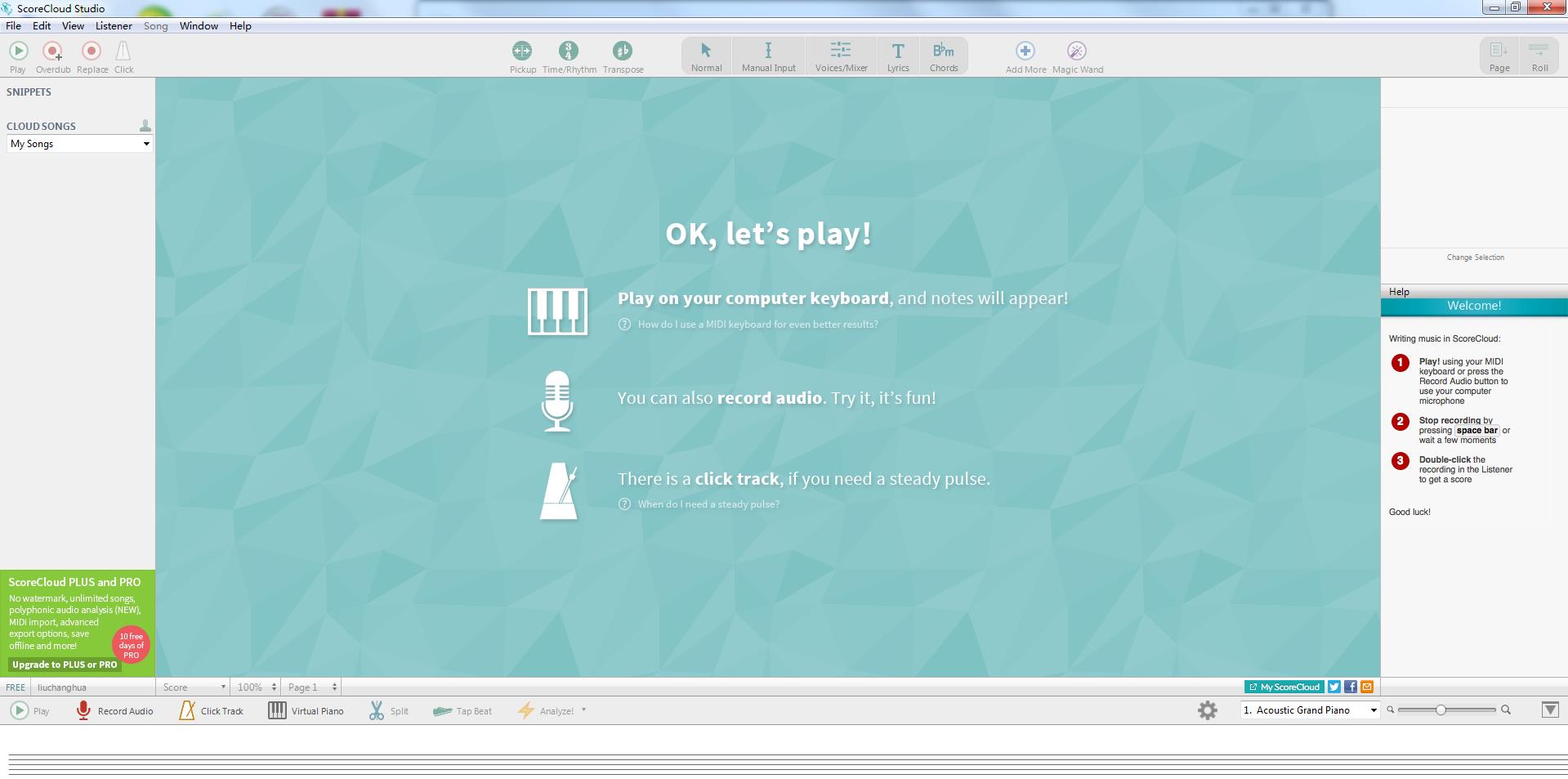 ScoreCloud(听声作曲软件) V4.3.2 官方版
