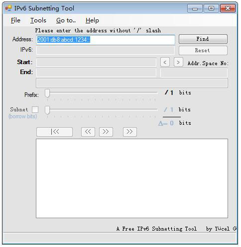 IPv6 Subnetting Tool