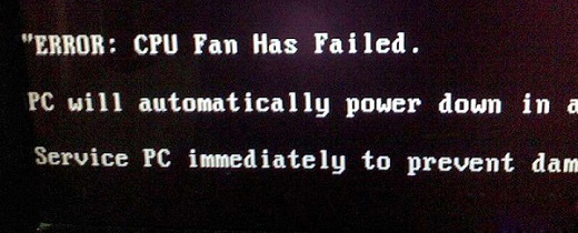 ERROR:cpu fan has failed