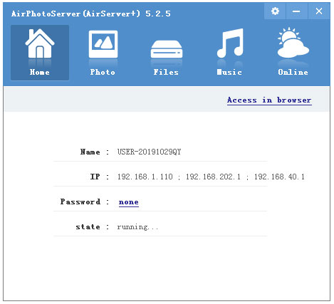 AirPhotoServer