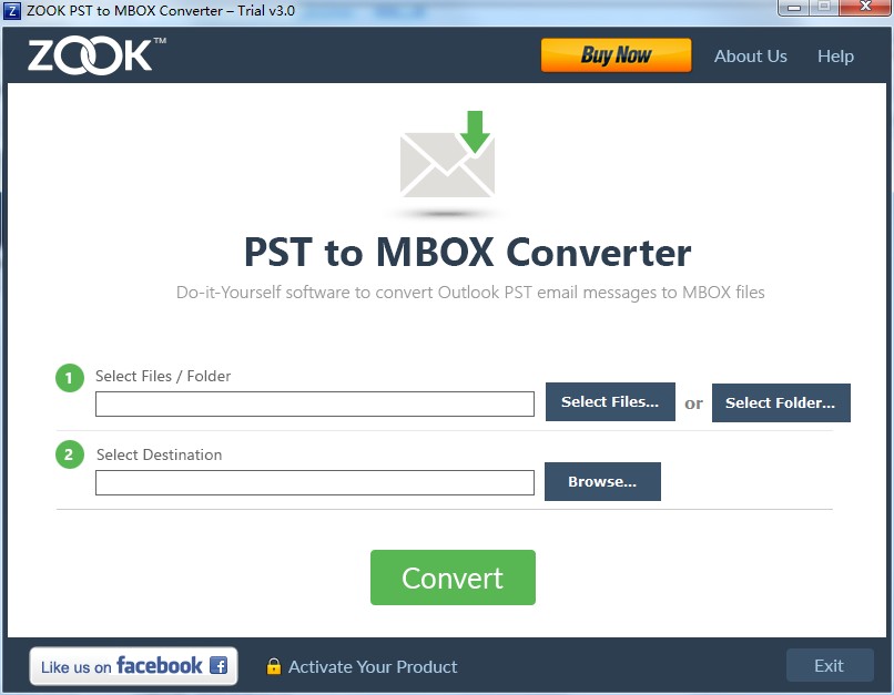 ZOOK PST to MBOX Converter