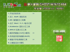 萝卜家园 WINDOWS10 64位 专业精简版 V2020.11