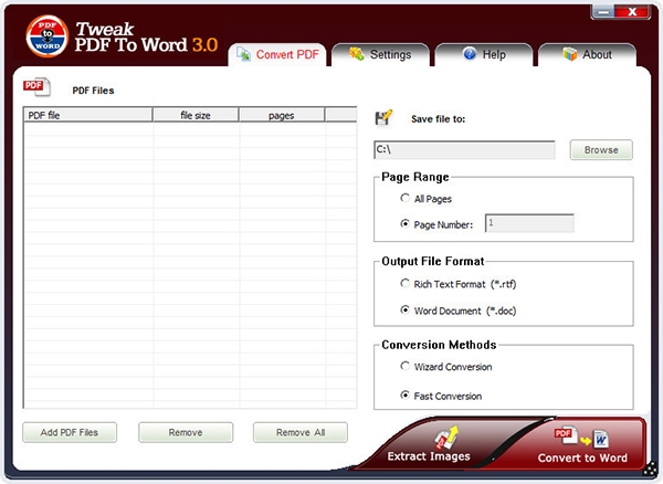 Tweak PDF To Word