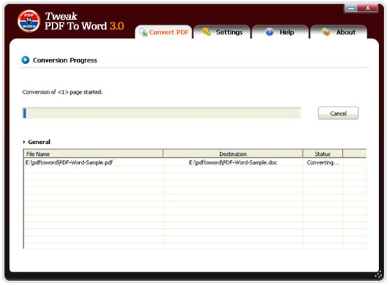 Tweak PDF To Word