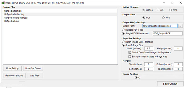 Image to PDF or XPS