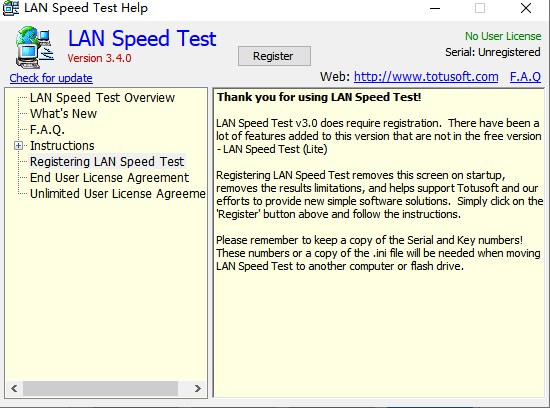 LAN Speed Test