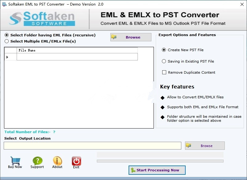 Softaken EML to PST Converter
