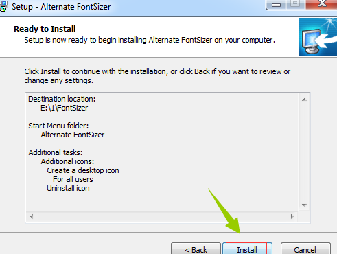 Alternate Font Sizer