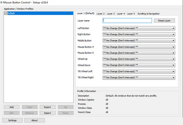 x-mouse Button Control
