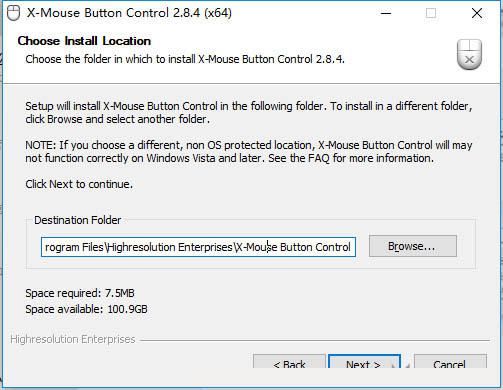 x-mouse Button Control