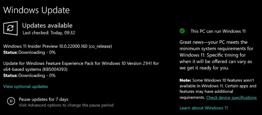 Windows用户即将分裂?!Win11和Win10 21