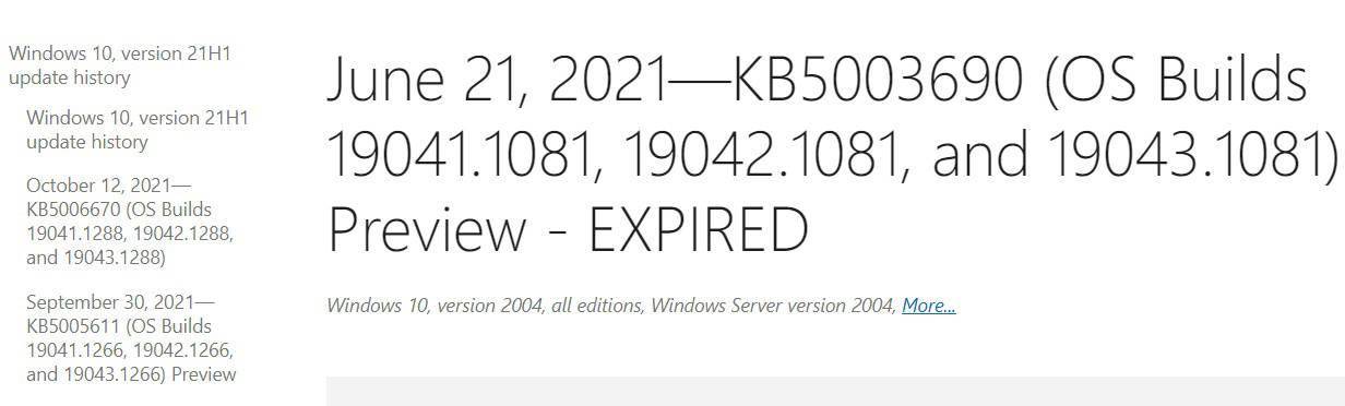 Win10/Win11质量更新