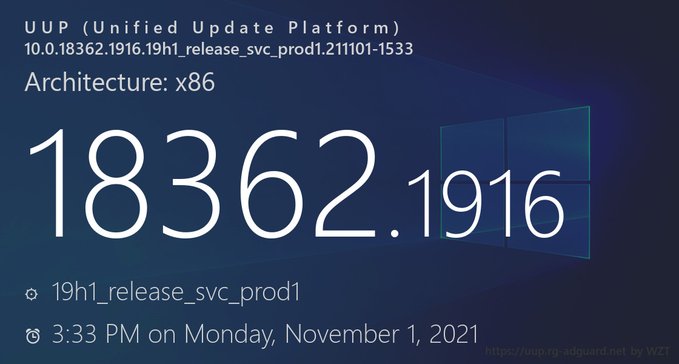 微软最新Win10 1909(Build 18363.1916)