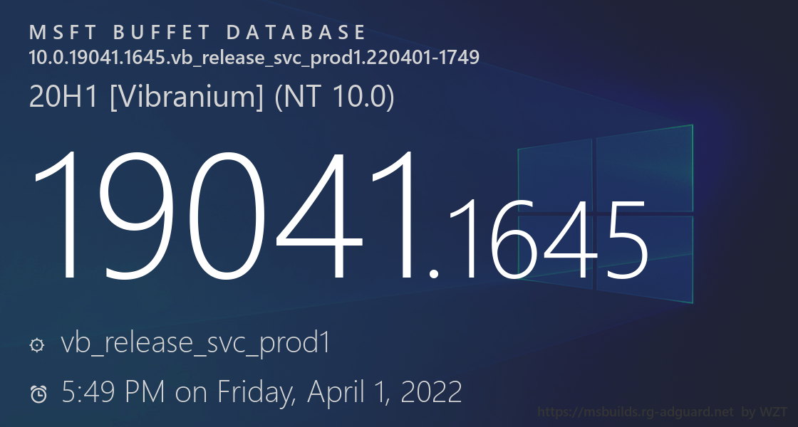 Win10 21H2 19044.1645 官方正式版