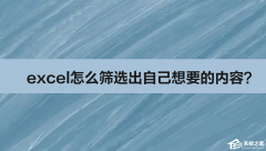 excel怎么筛选出自己想要的内容？excel表格进行内容自定义筛选教程