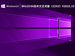 Win10 64位中文正式版（22H2）V2022.10