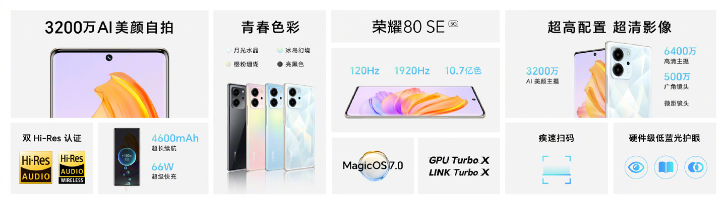 荣耀 80 SE 今日首销：搭载 MagicOS 7.