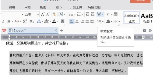 WPS怎么对段落文字进行处理操作方法教
