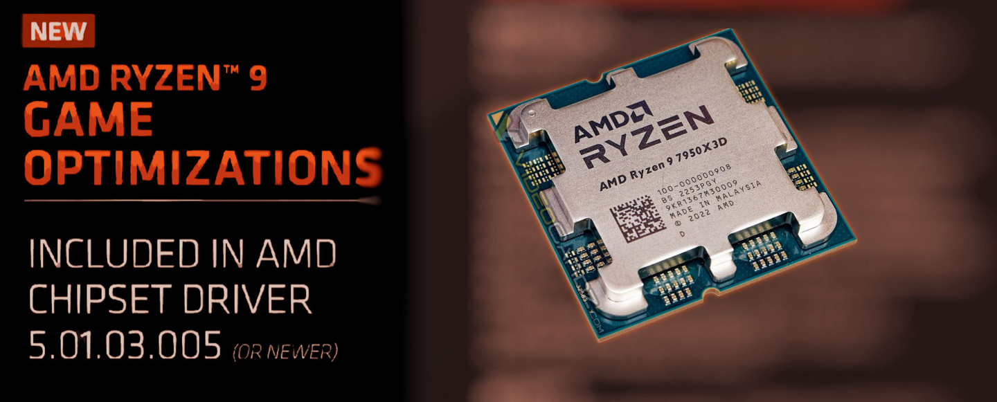 AMD 最新芯片组驱动优化 7950X3D 和 7900X3D 处理器