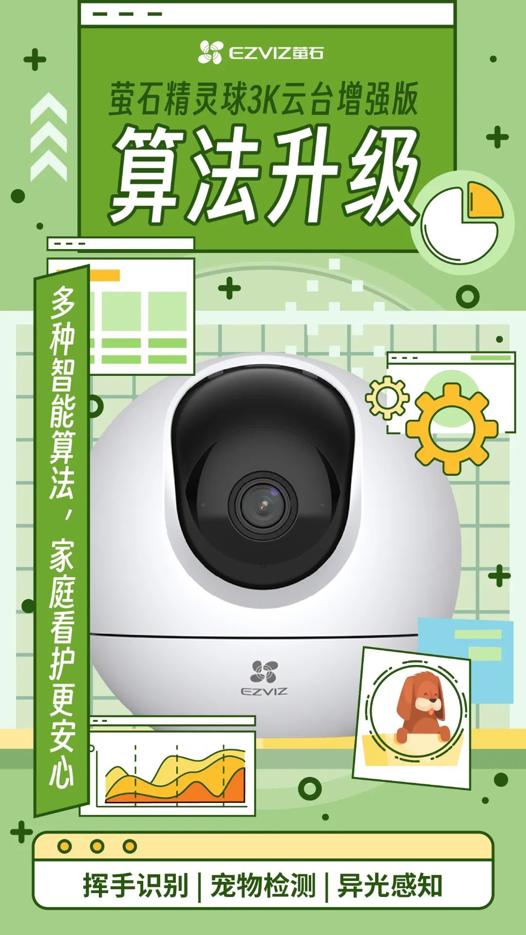 萤石C6c精灵球摄像机3K云台增强版4月11