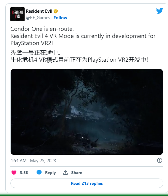 将登陆 PSVR2 头显，VR 版《生化危机 4