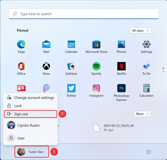 微软Win11 Beta 预览版“注销”按钮被