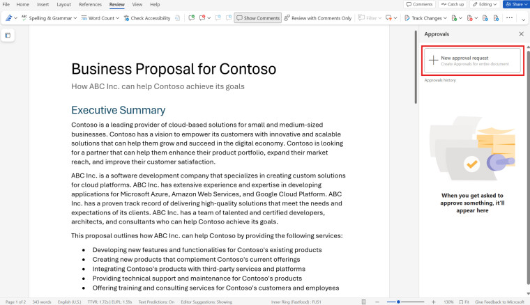 微软推出 Word“审批”加载项:轻松创