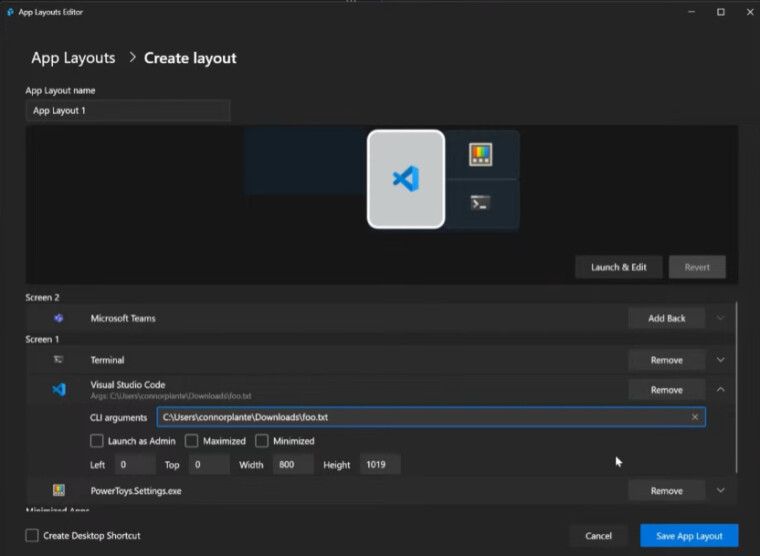 微软演示 Win11 PowerToys Workspaces 