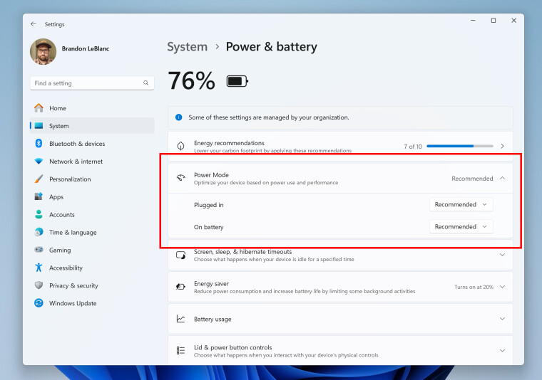 优化 Win11 电耗:新增电源模式自定义