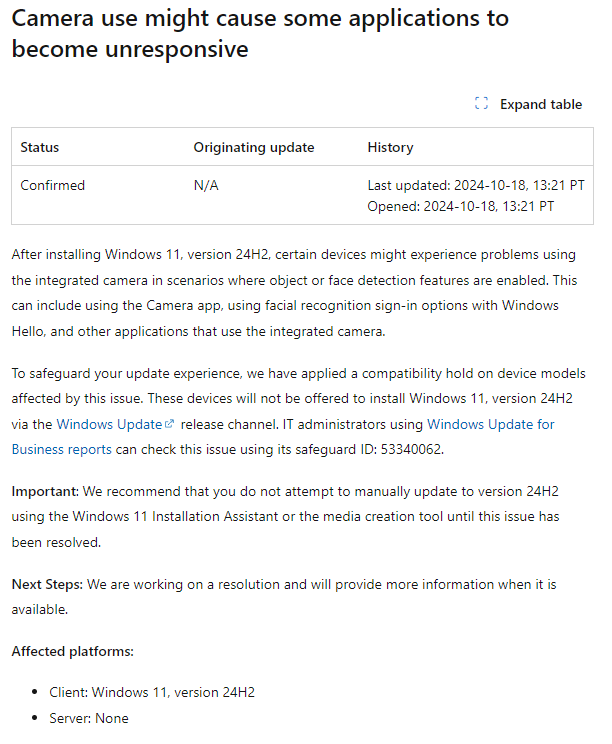微软暂停为部分用户推送 Win11 24H2 更