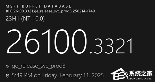 微软发布二月Win11 RP 26100.3321（KB5